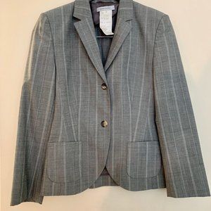Rene Lezard Grey Pin Striped Wool Pant Suit